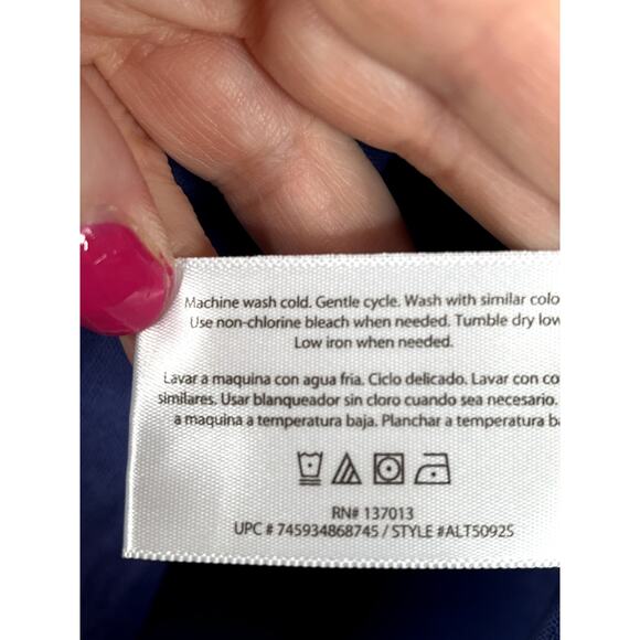 NWT Three Dots Double Gauze women's top in periwinkle, size L - Picture 7 of 9